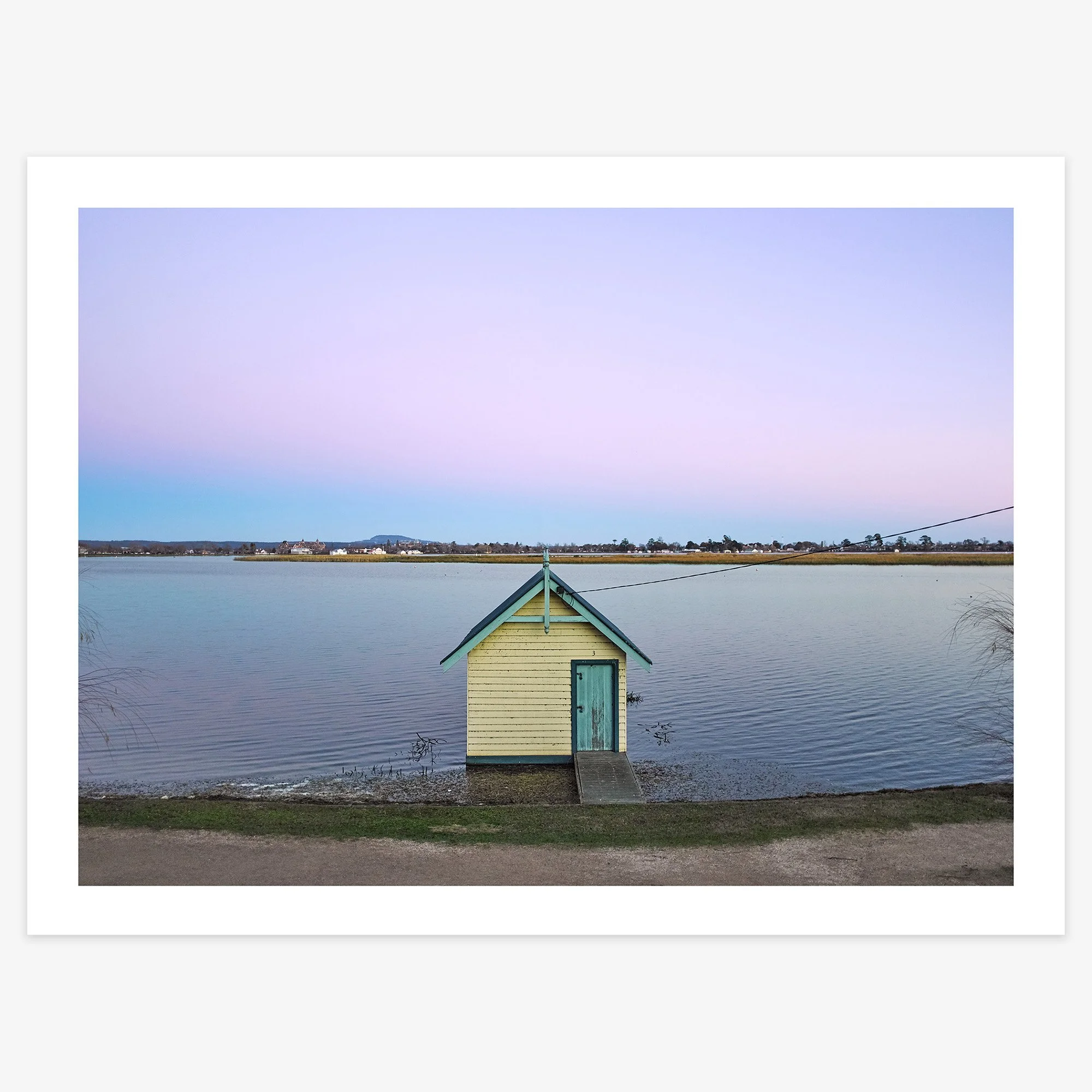 Boatshed No 2 at dusk - 12" x 16" print 20mm border - square.jpg