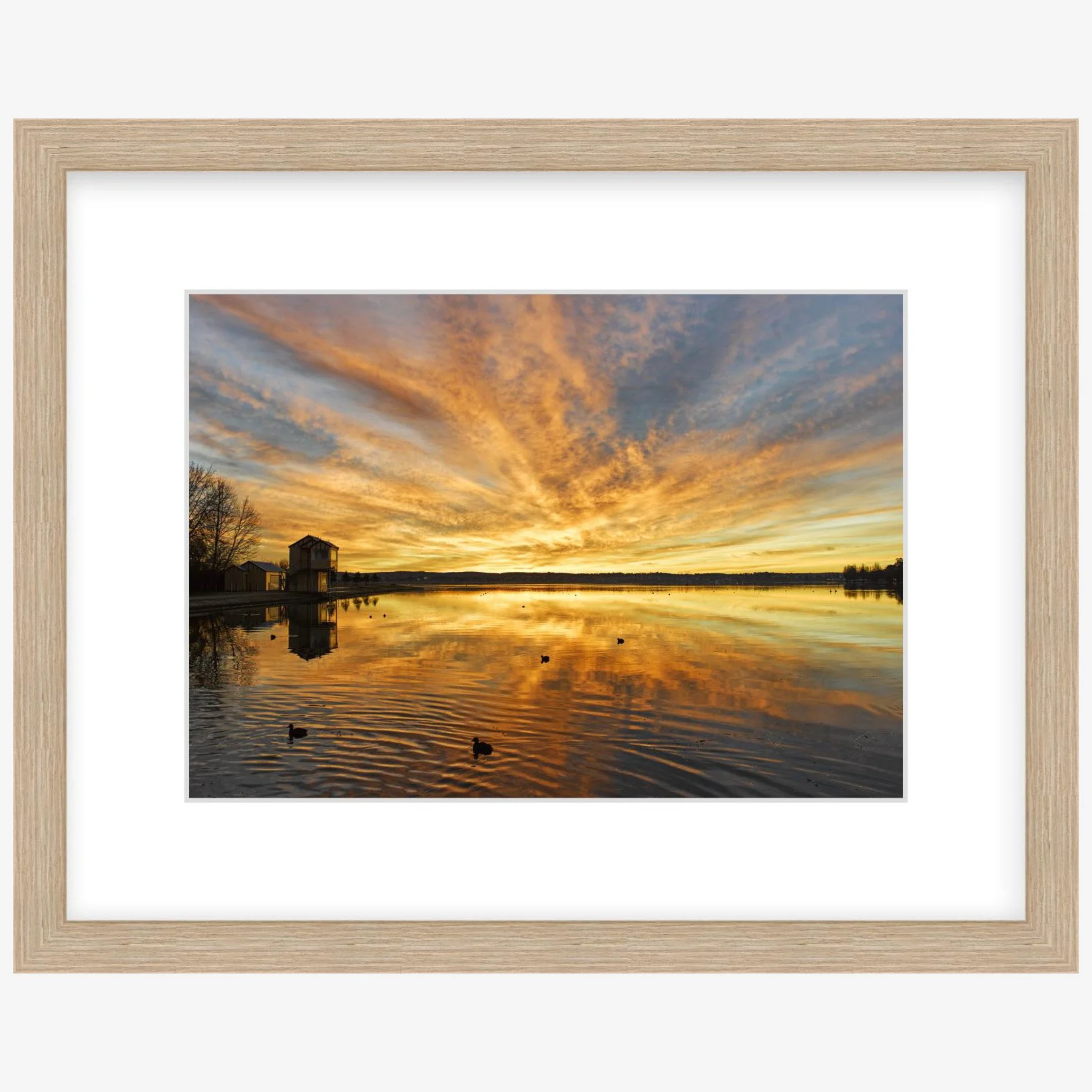 Lake Wendouree sunrise - 210mm x 297mm wood - square.jpg
