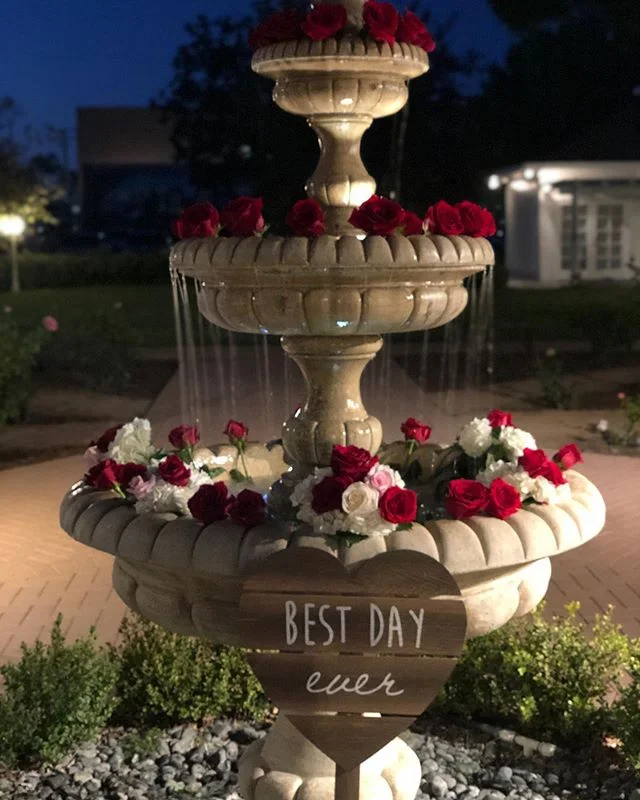 Nadine &amp; Gilbert 9/14/19 today was such a &rdquo;hot&rdquo; day  but this sweet couple looked calm and cool... especially driving up in that gorgeous vintage car❣️ @signalhillflorist did such a great job and @pattys.cakes WOW what a great cake🍰 