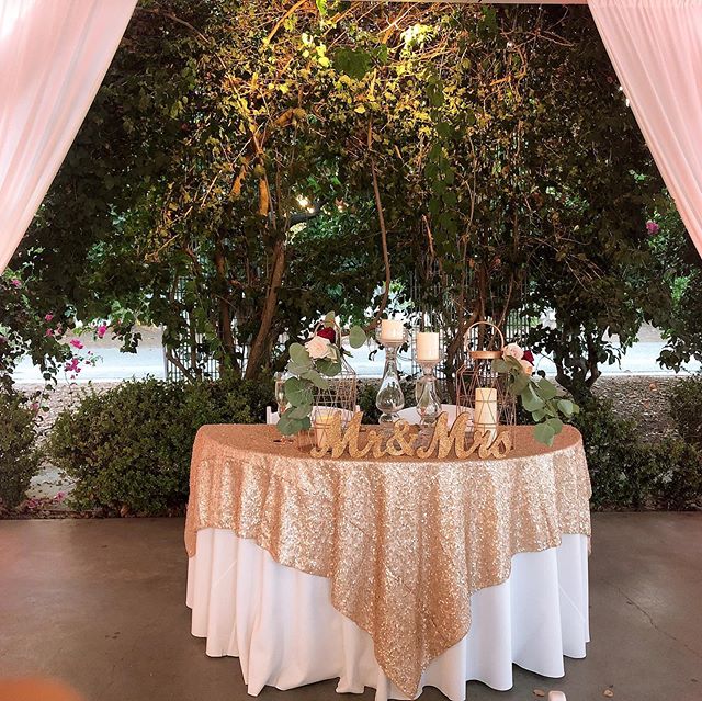 Friday the 13th wedding with a gorgeous full harvest moon🌛 How gorgeous was this blush and gold setup ❤️ congratulations Veronica &amp; Arash wishing you happiness in your new journey! Love the grooms cake🚘
@countrygardencaterers @sigpartyrentals 
