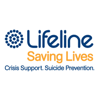 Lifeline logo with tagline Saving Lives and Crisis Support, Suicide Prevention.