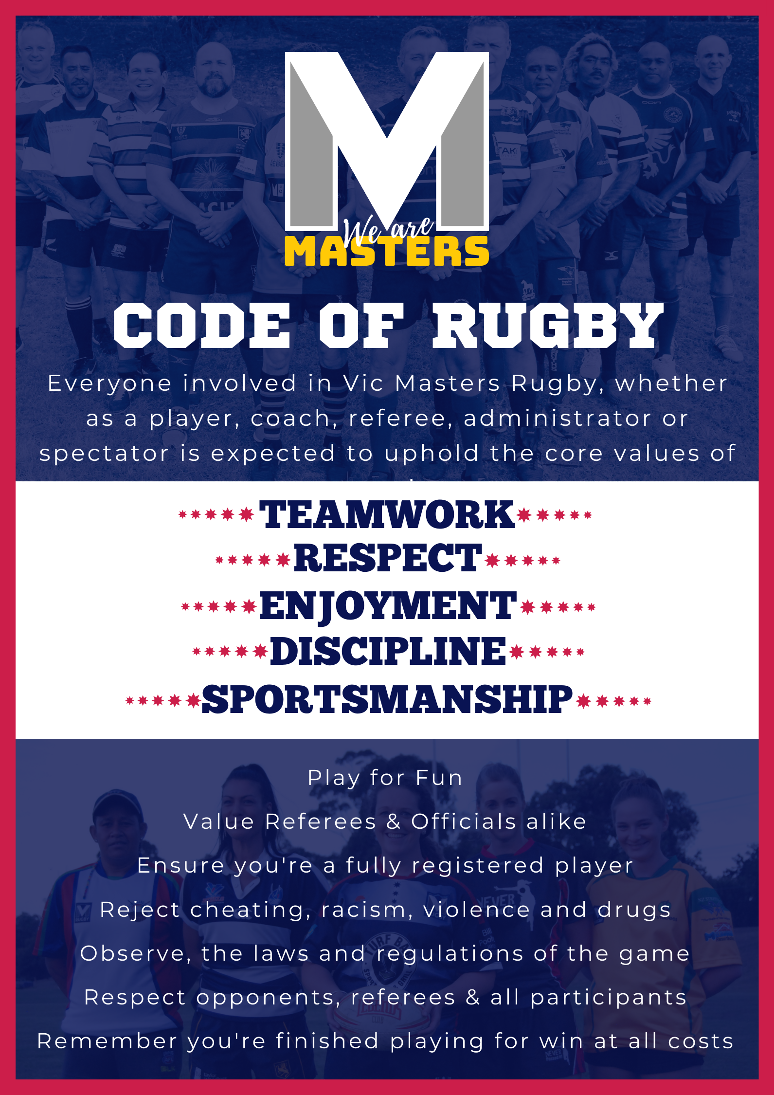 Code of Rugby — Vic Masters Rugby