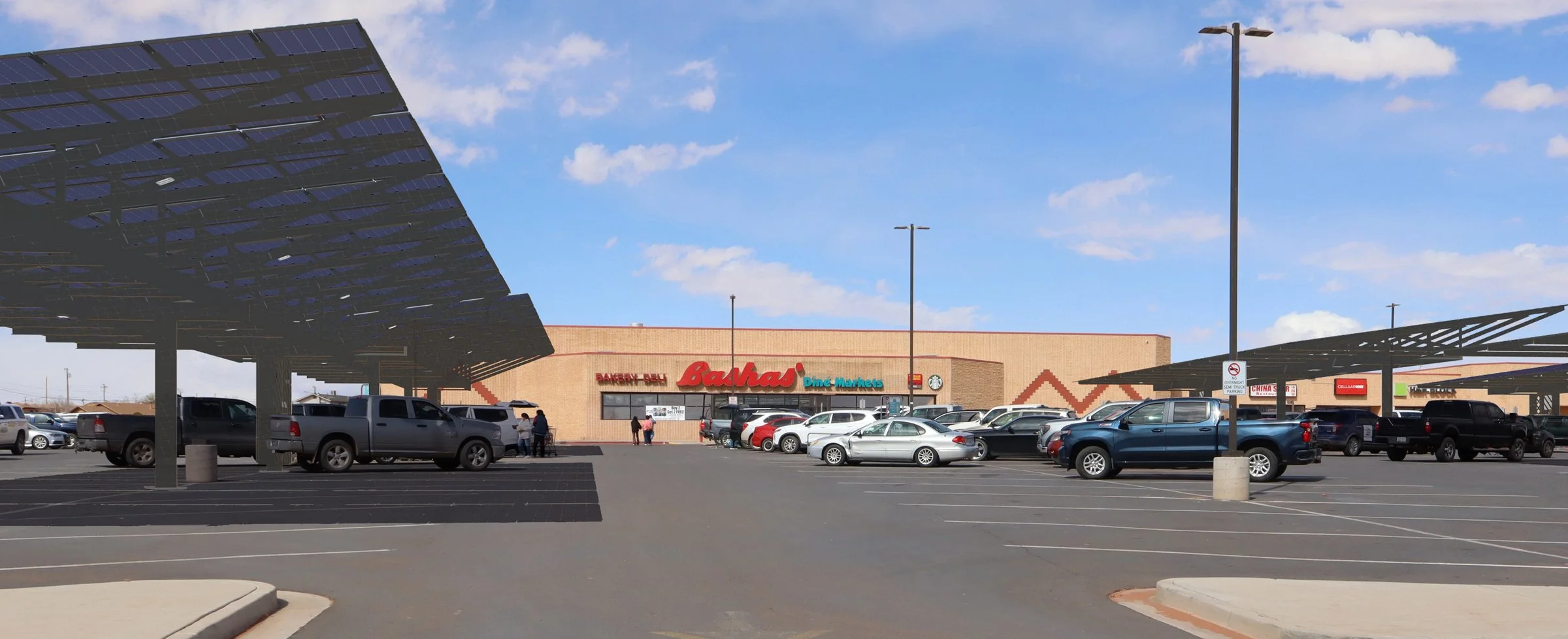 Navajo Nation Shopping Centers, Inc. is constructing Active Shade® at their Tuba City Shopping Center