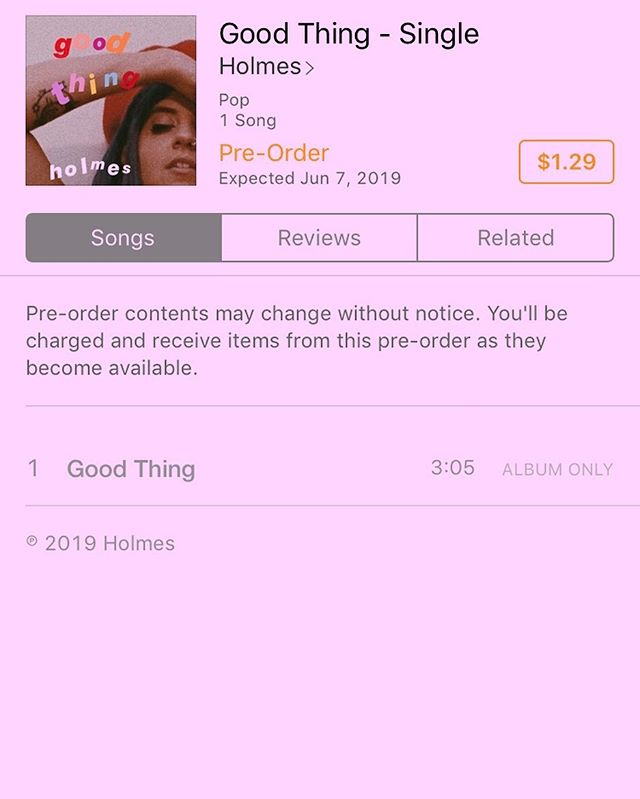 ok. there has been so much going on in my life both good and bad the past few weeks that i&rsquo;m borderline going insane and then i got an email today that my single &lsquo;good thing&rsquo; is available for pre-order on itunes and apple music!!! a