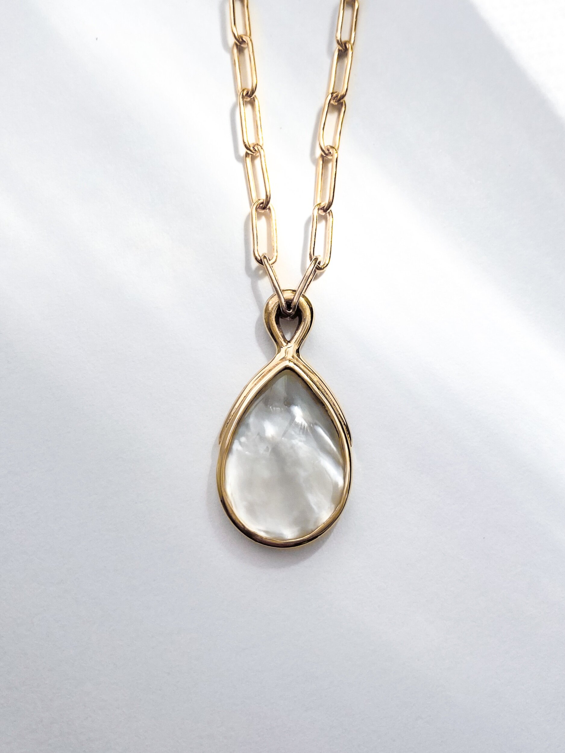 Brass Mother of Pearl Necklace