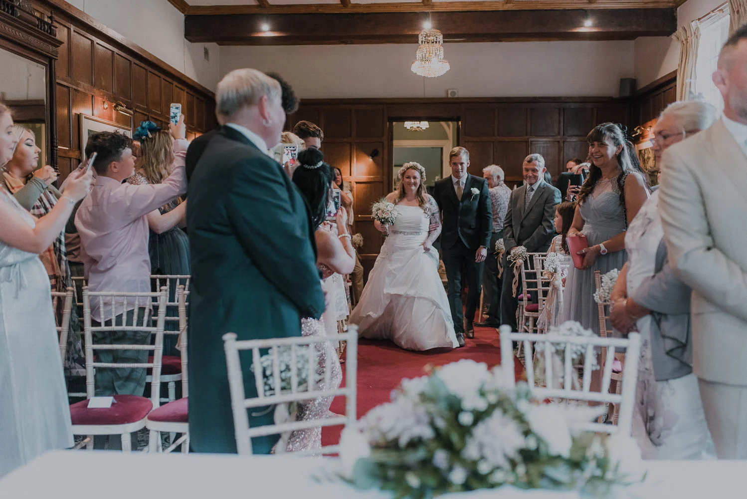Bride walking down the aisle Wokingham