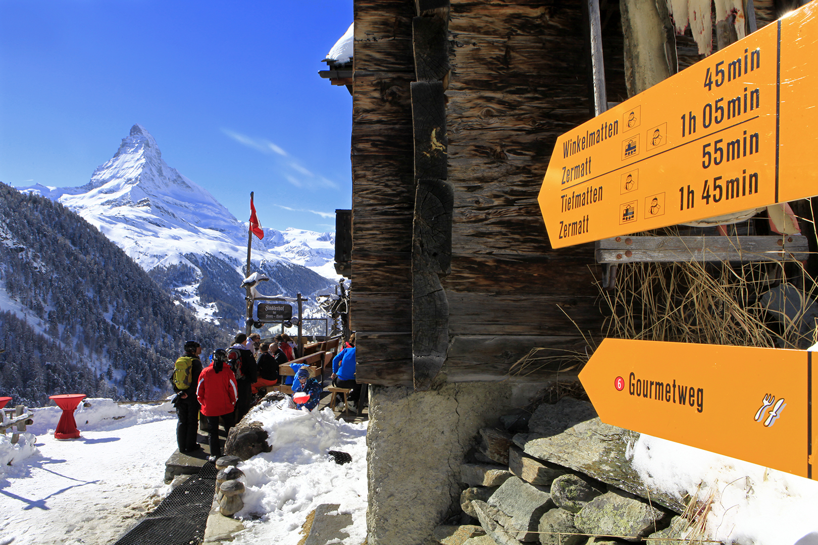  Weg zum Gornergrat, Zermatt. Schweiz 