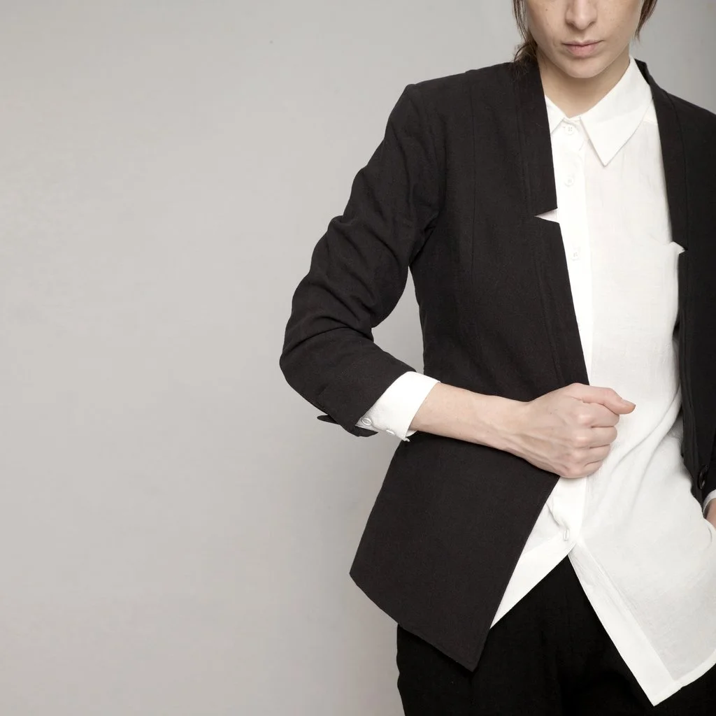 Deconstructed Blazer in Black
