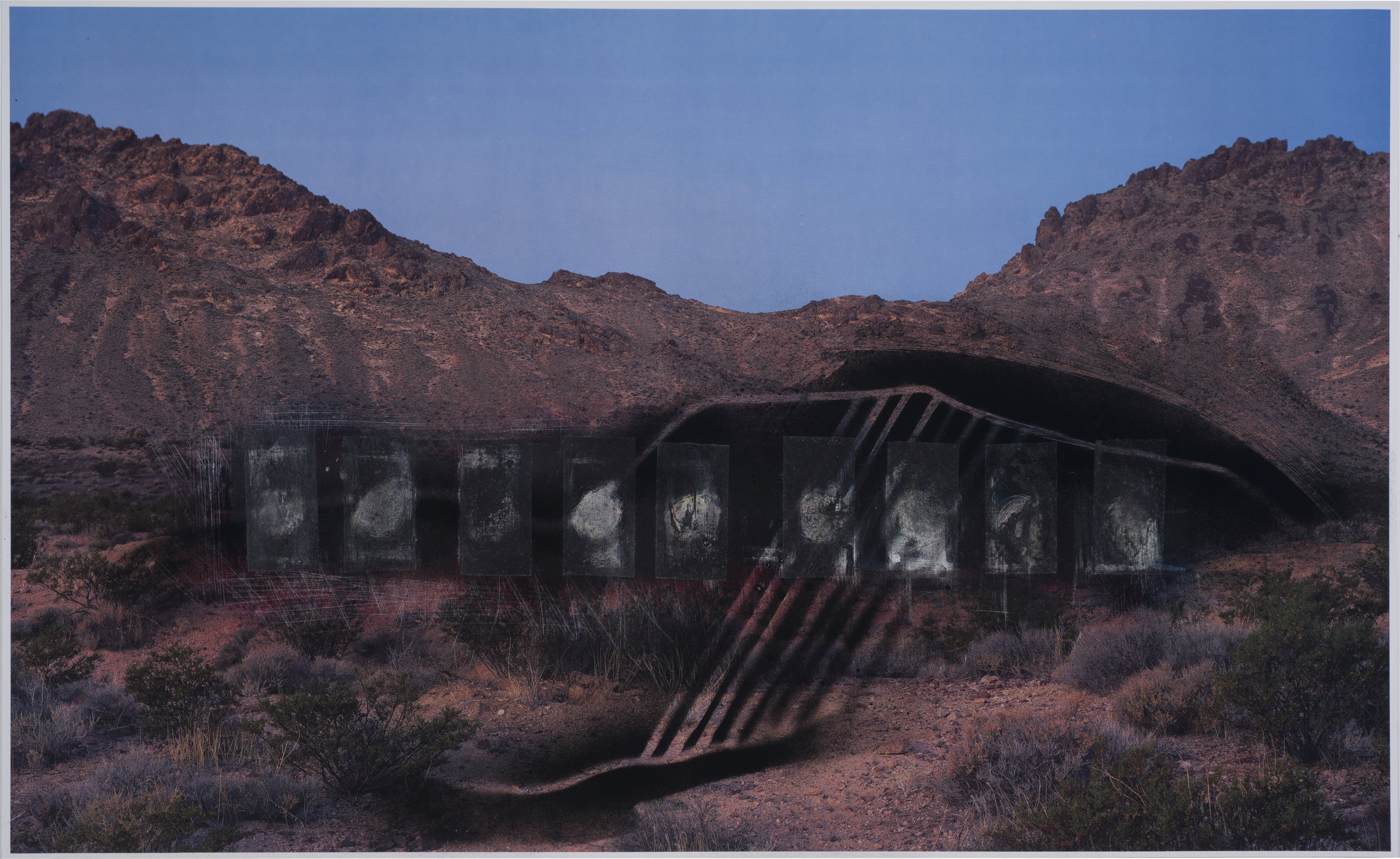   Sketch for Laboratory IV , 2013, mixed media on paper, 93x58 cm 