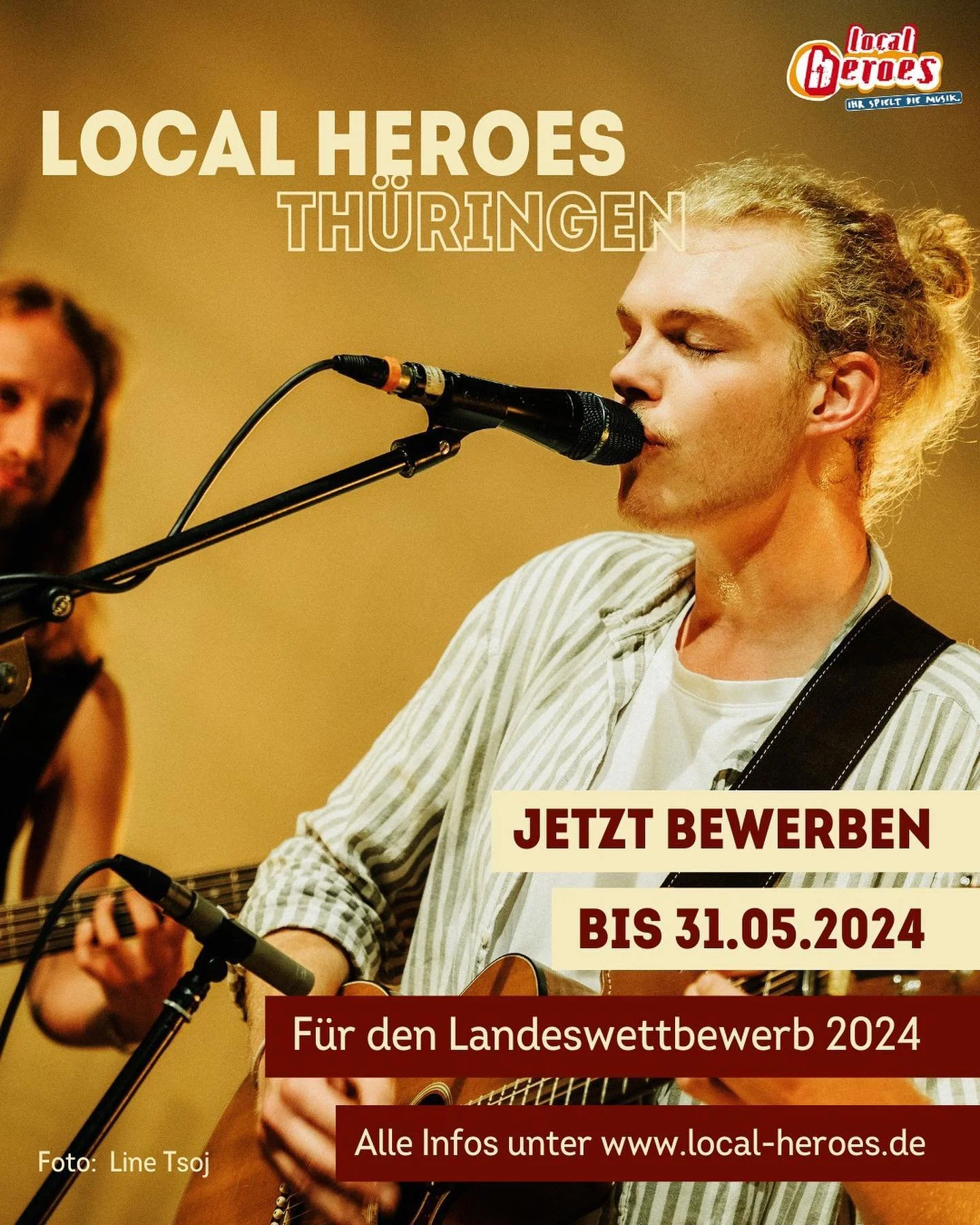 Aufgepasst, bewerbt euch jetzt!

Die Katze ist aus dem Sack! 
Local heroes ist ab diesem Jahr wieder eigenst&auml;ndig  zur&uuml;ck in Th&uuml;ringen. Bewerbt euch noch bis zum 31.05.2024 f&uuml;r die Teilnahme am Landesfinale auf dem Kr&auml;merbr&u