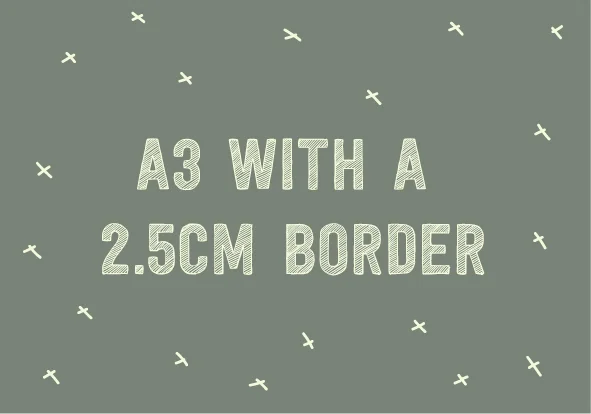 In photoshop; Crop you image to 37 x 24.7cm. Image - Canvas size - Add 5cm to length and 5cm to width (make sure relative is ticked).