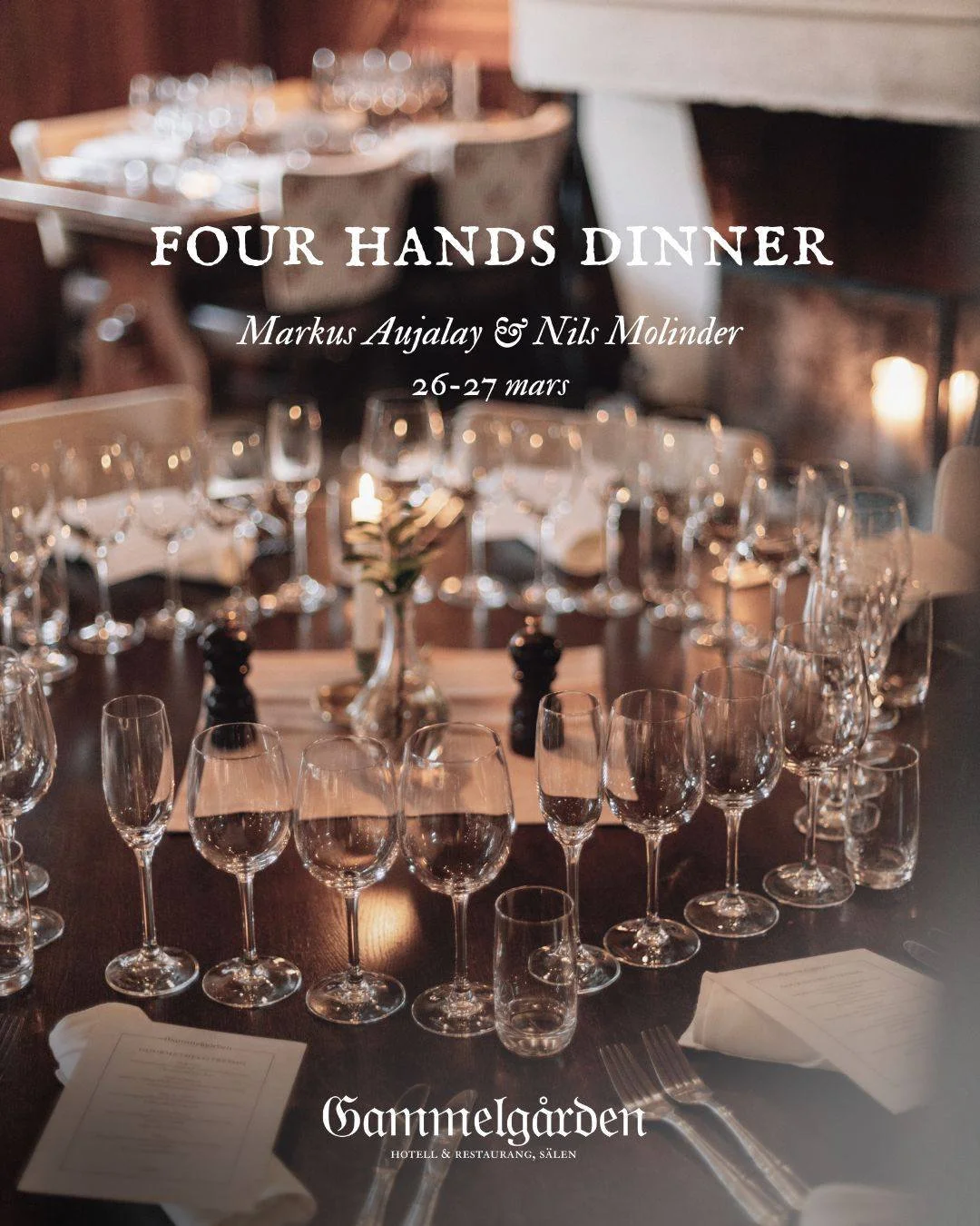 Vi &auml;r fortfarande lite tagna av responsen.
Vinterns g&auml;stspel i v&aring;r viltkrog med Marcus Aujalay &amp; Nils Molinder blev fullbokat p&aring; tv&aring; dagar 🌱
Vi har d&auml;rf&ouml;r sparat n&aring;gra f&aring; bord exklusivt f&ouml;r 