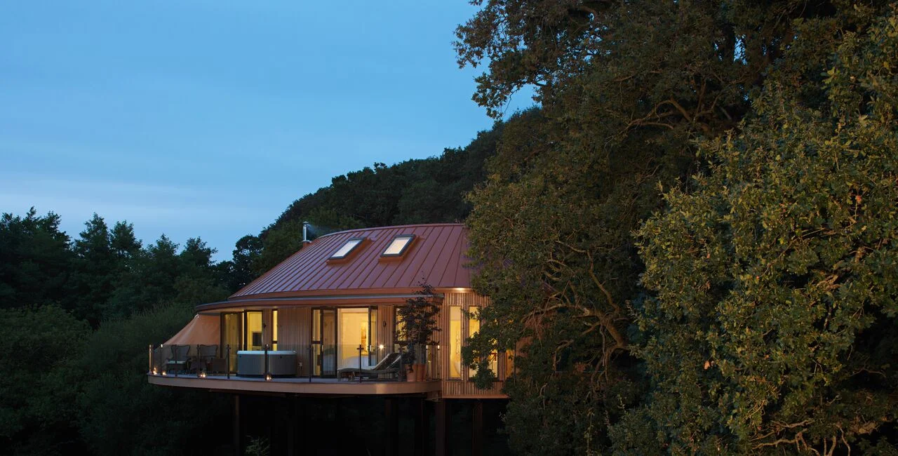Treehouse - External Shot at Dusk