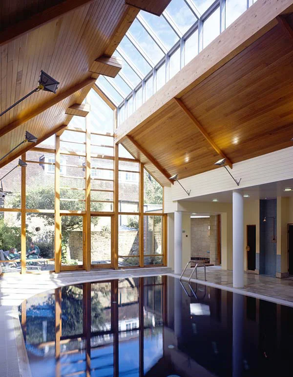 The heated pool area at The Spread Eagle Spa