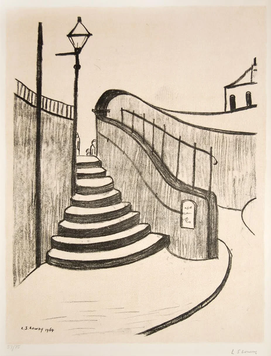 'Old Steps, Stockport', L.S. Lowry, 1969-70