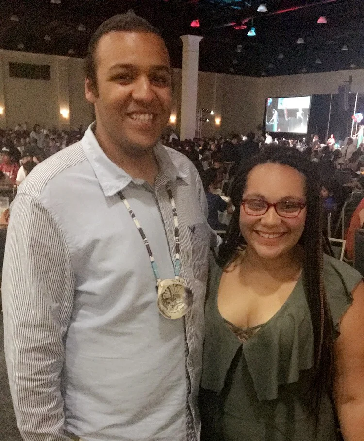 Brian Moskwetah Weeden National UNITY Council Executive Committee Male Advisor and Newly Elected Northeast Area Representative Rachaya Lane-Jette from The Wampanoag Tribe of Gay Head Aquinah