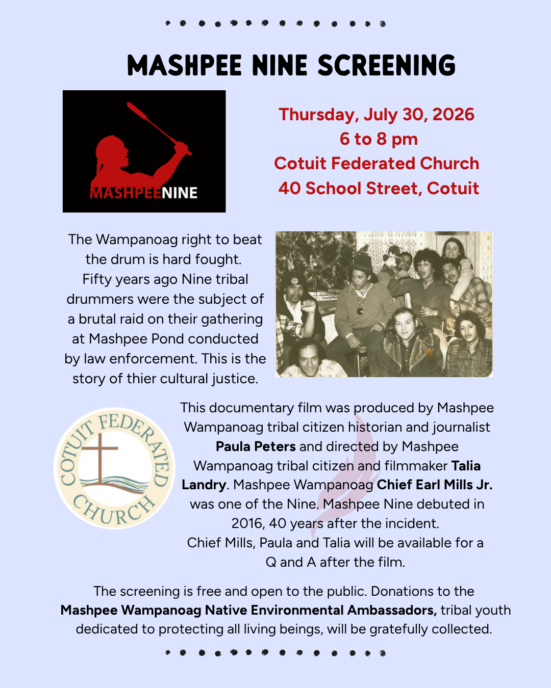 Mashpee Nine Public Screening