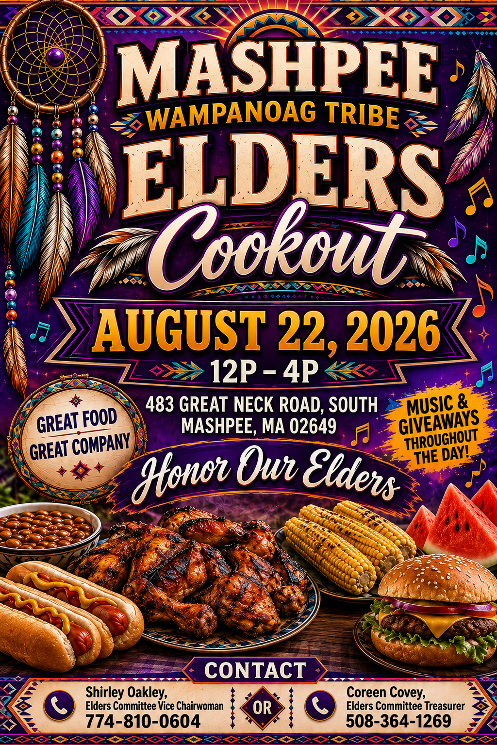 Mashpee Wampanoag Tribe Elders Cookout