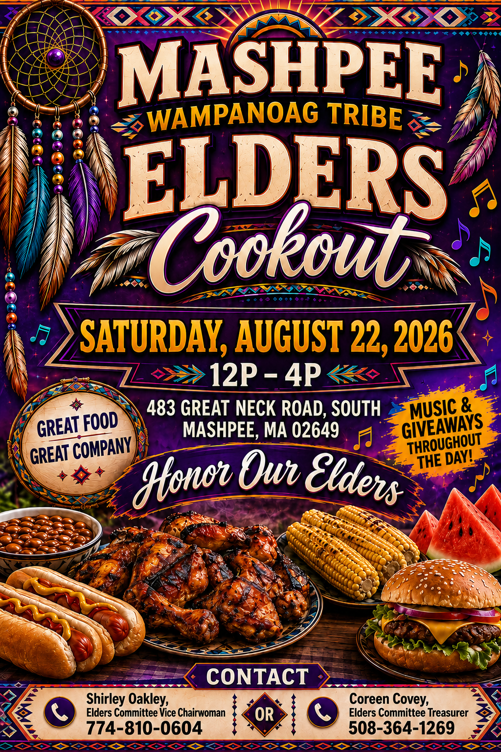 Mashpee Wampanoag Tribe Elders Cookout