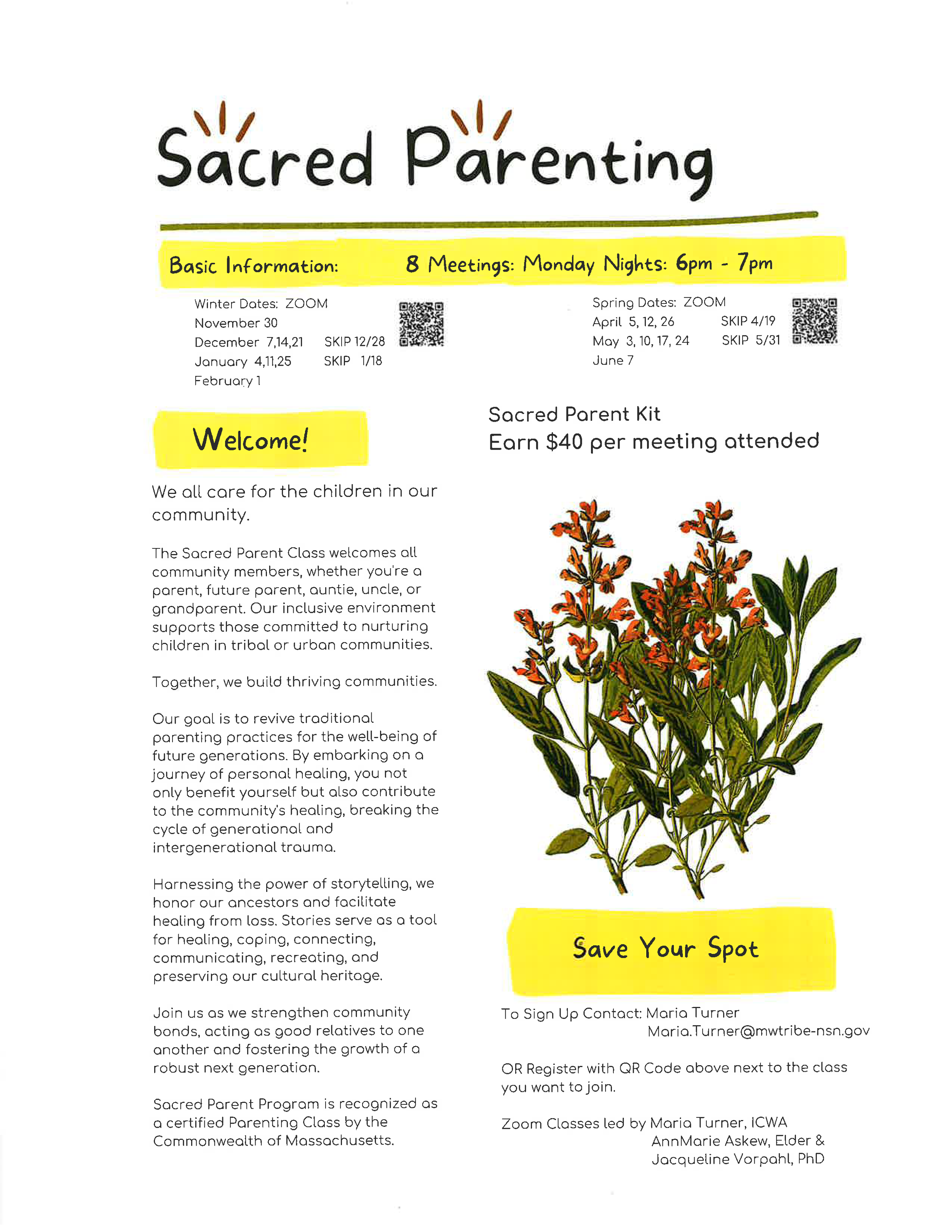 Sacred Parenting Virtual Class