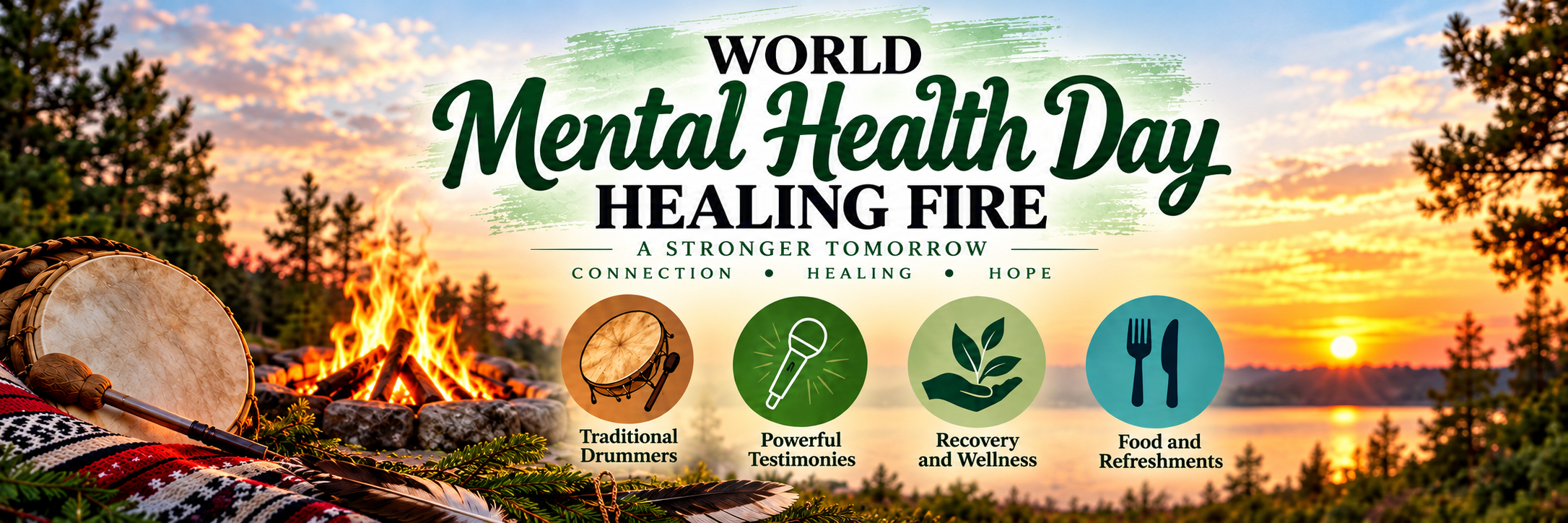 Healing Fire Brings Community Together for World Mental Health D