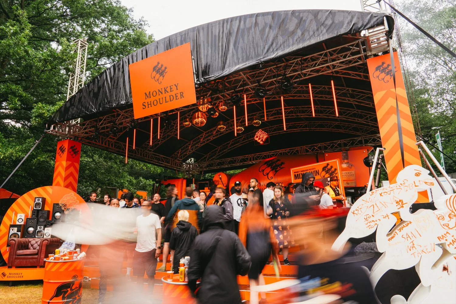 Monkey Shoulder festival activation – stand and activities