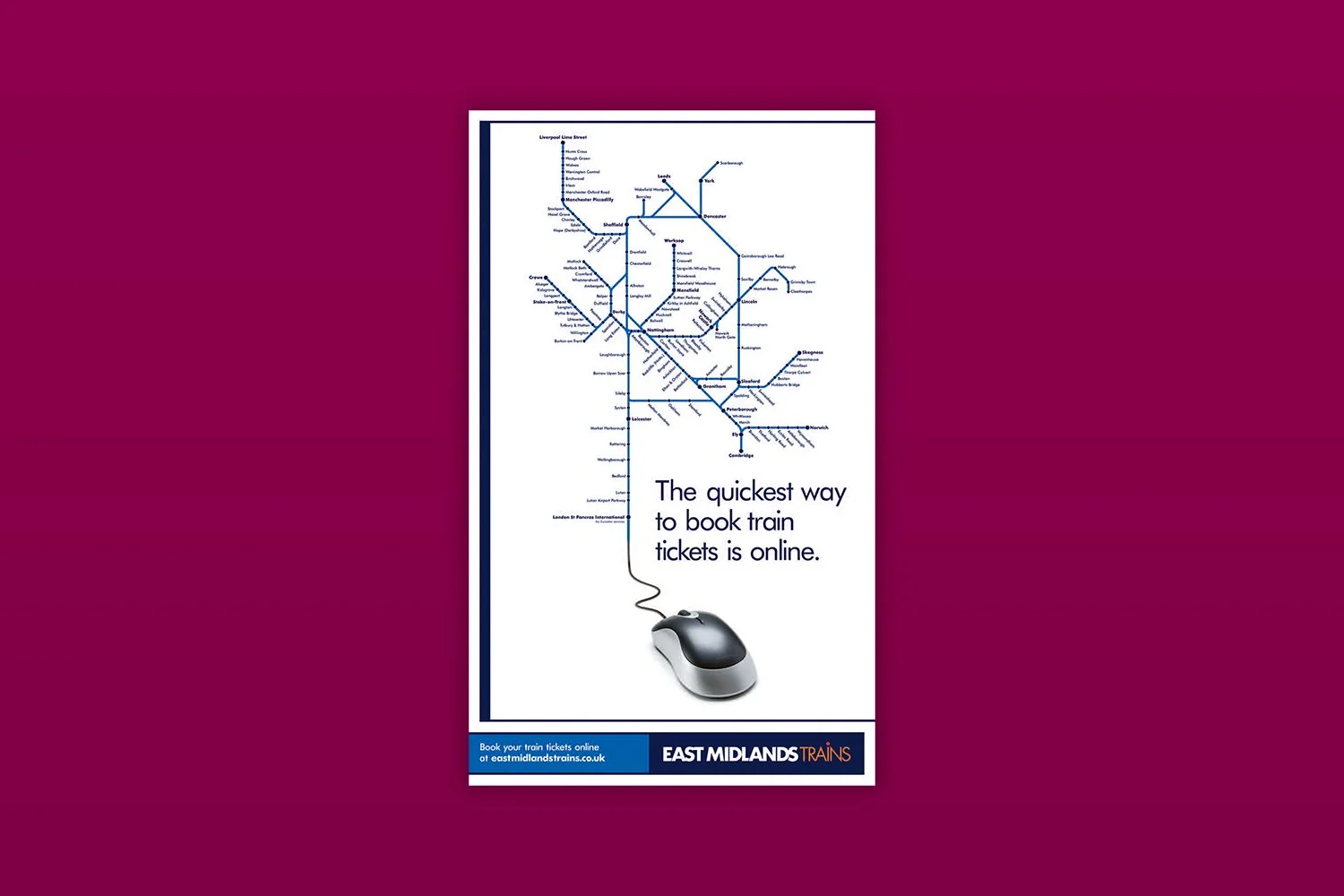 East Midlands Trains – route map advert