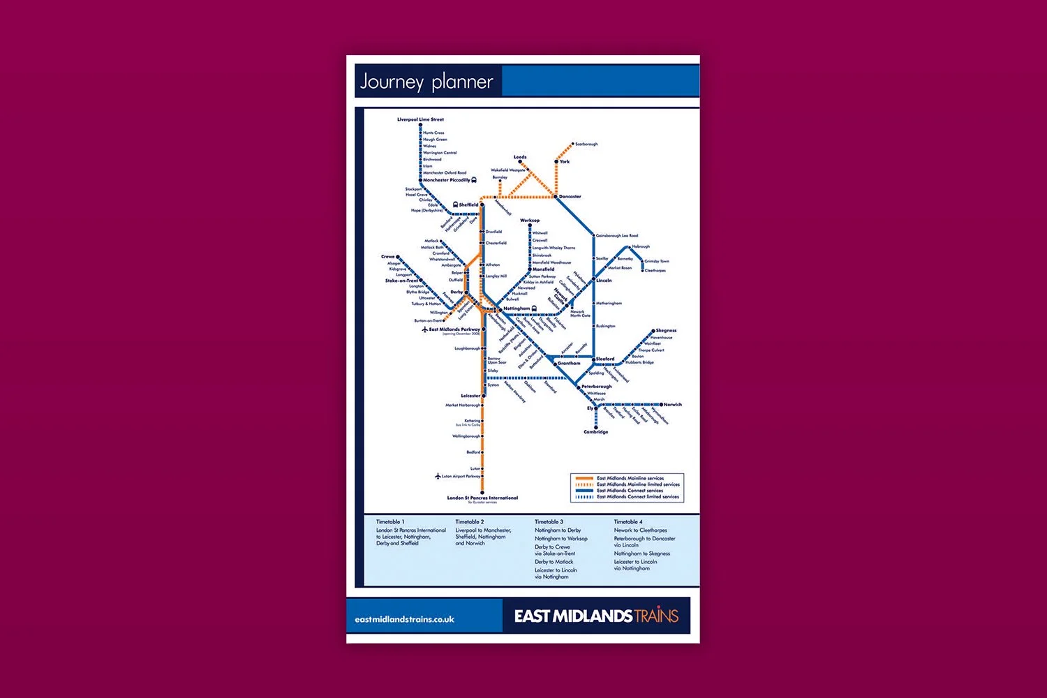 East Midlands Trains – route map