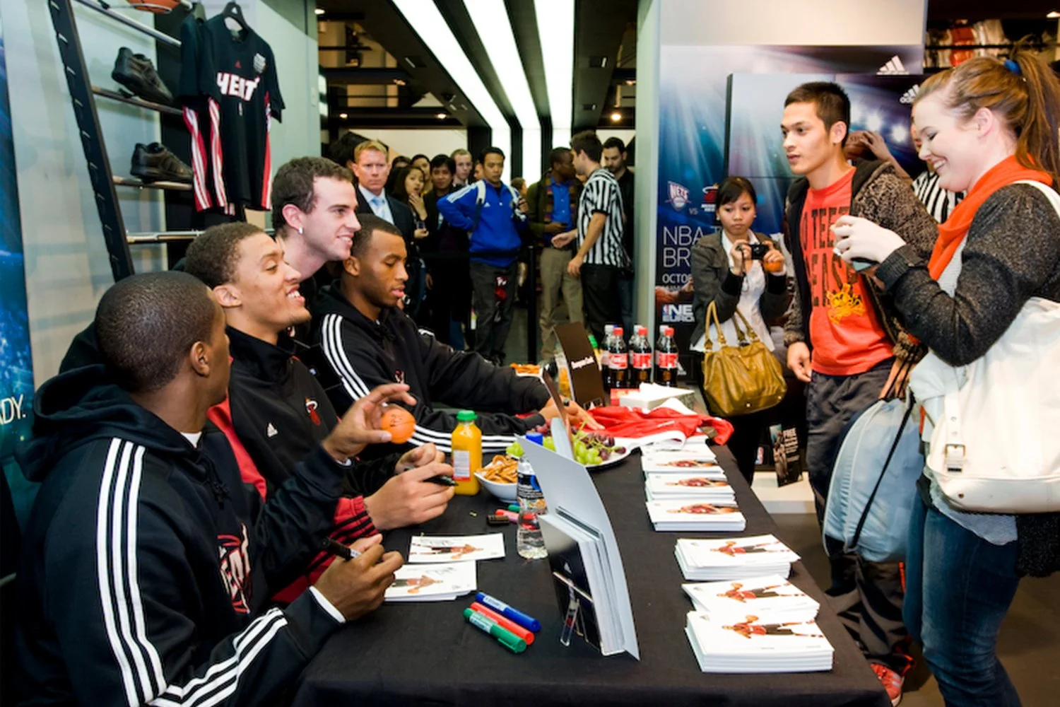 adidas NBA store signing experience