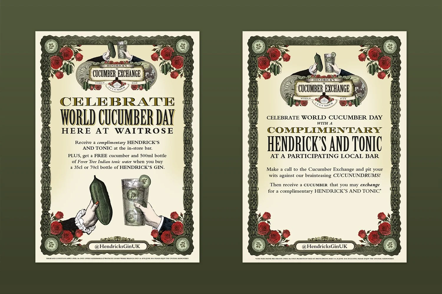 Hendrick's Gin – World Cucumber Day in-store posters