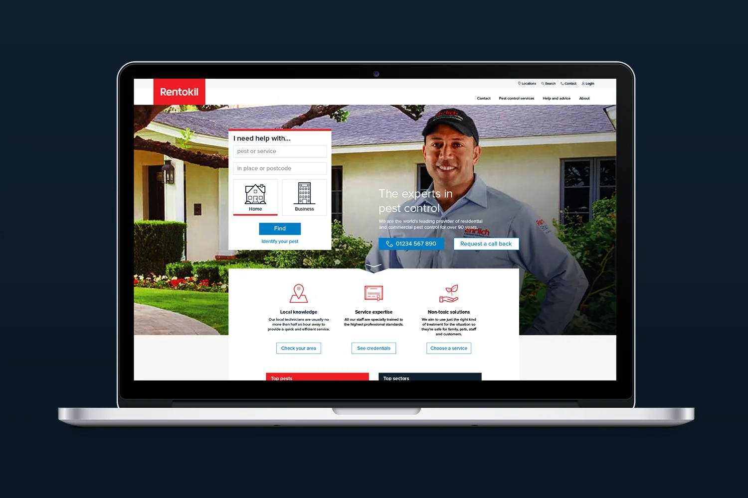 Rentokil local website design
