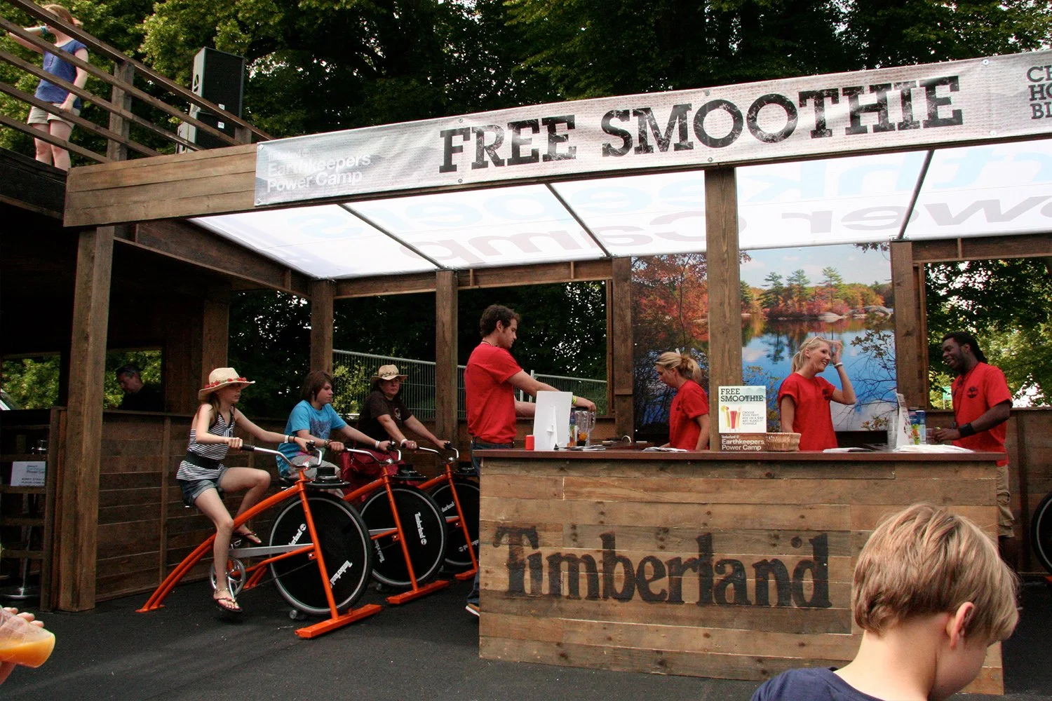 Timberland Earthkeepers Power Camp – bicycle-powered smoothies
