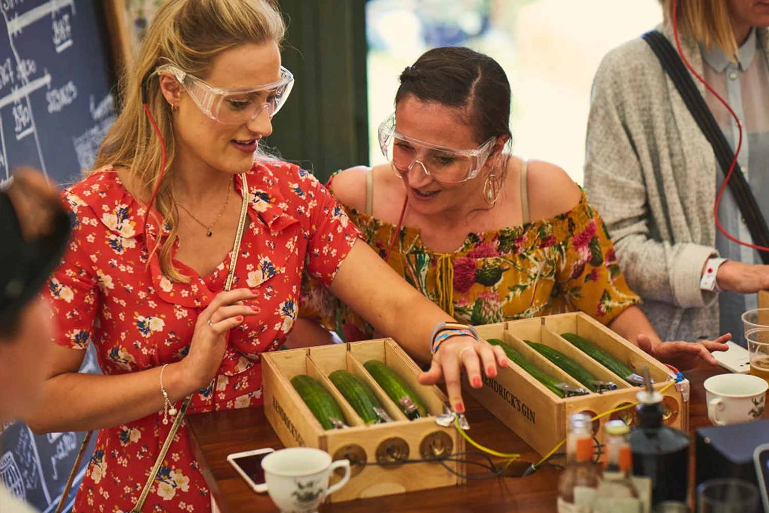 Hendrick's Gin festival experience – making music with cucumbers