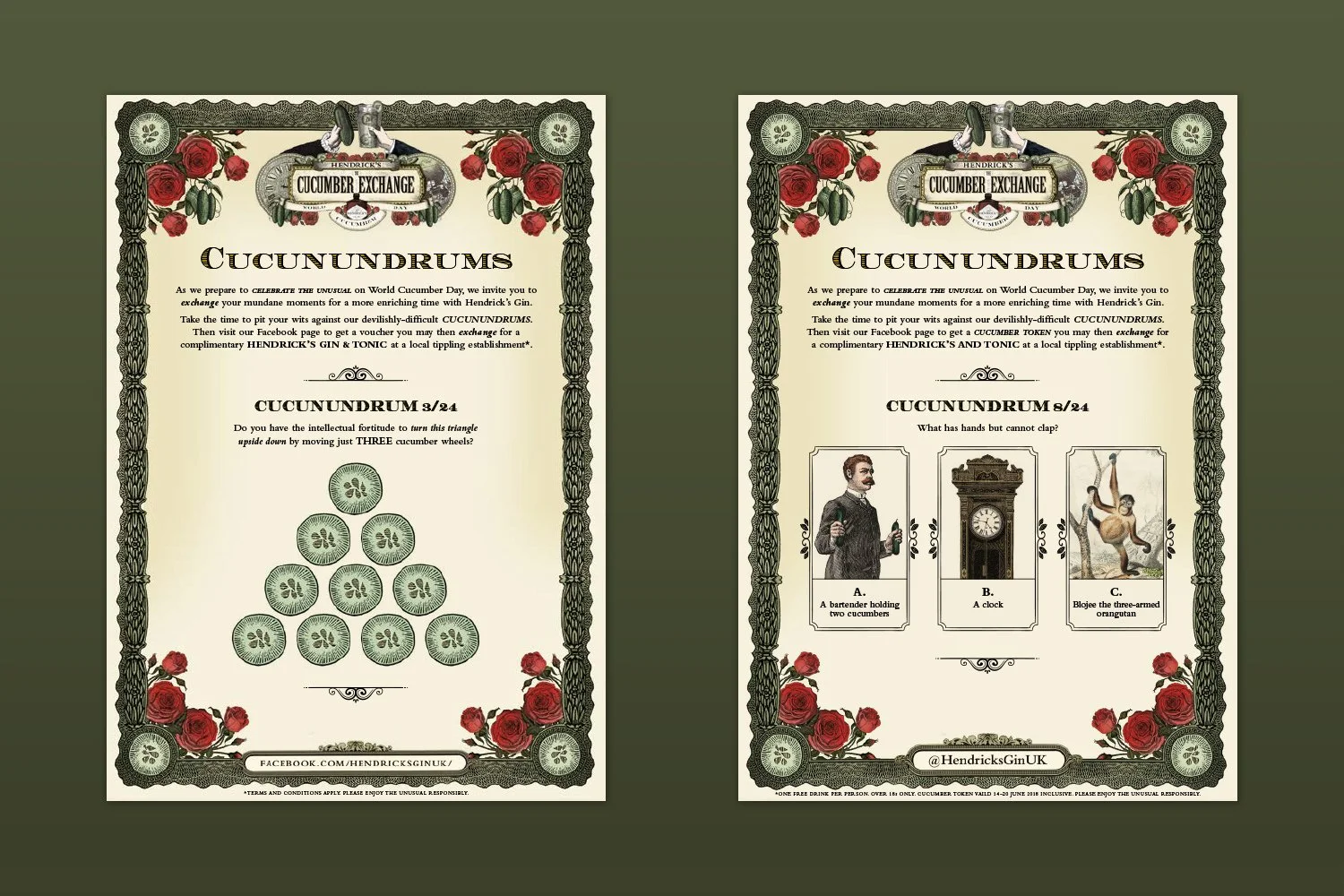Hendrick's Gin – 'Cucunundrums' for World Cucumber Day