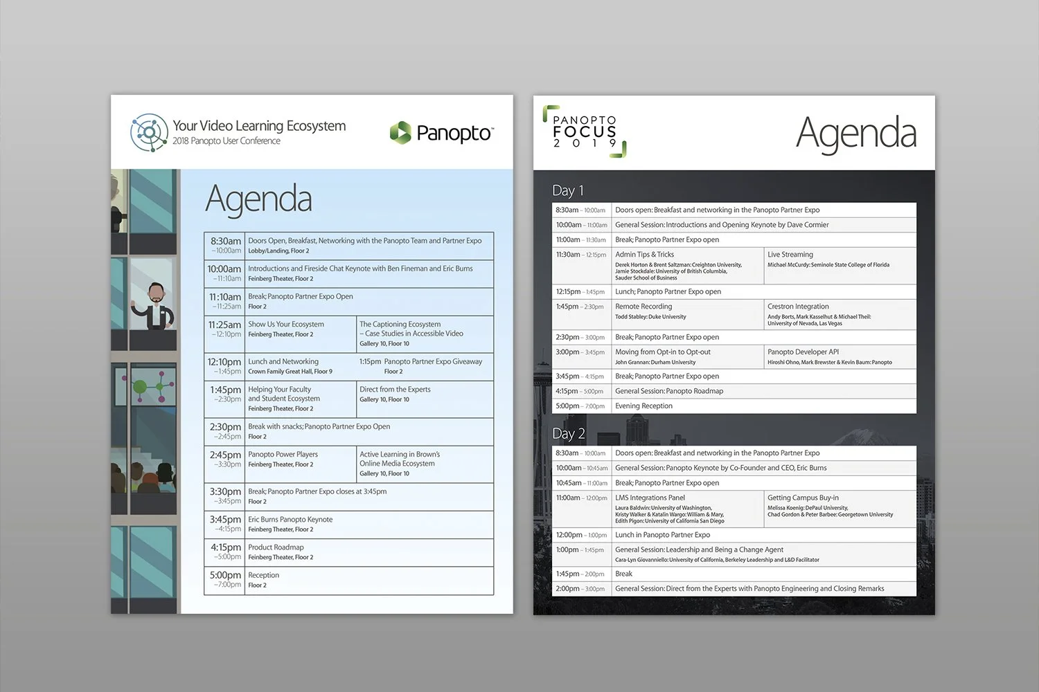 Panopto User Conference – agenda posters