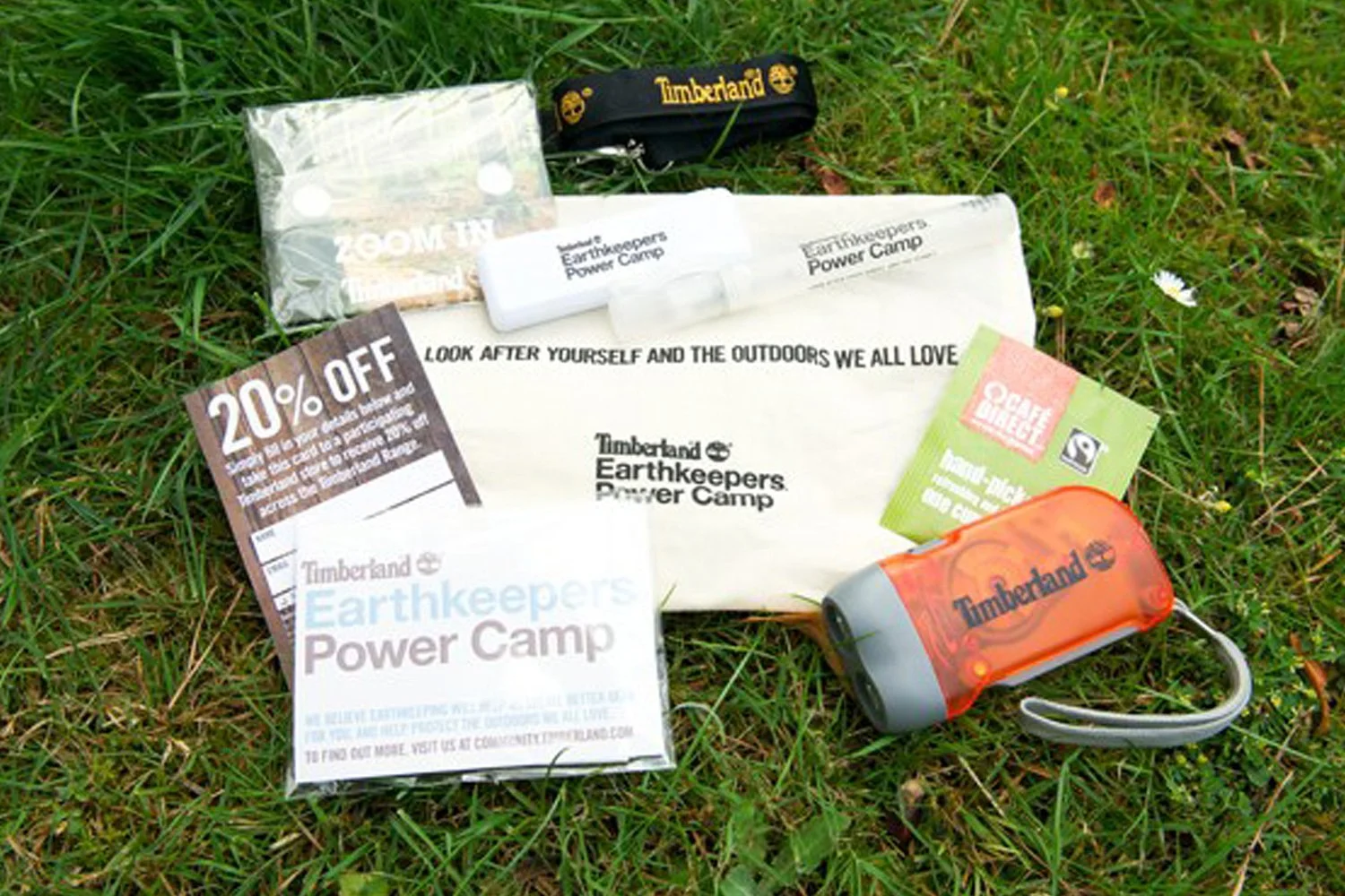 Timberland Earthkeepers Power Camp – swag bag of eco festival goodies