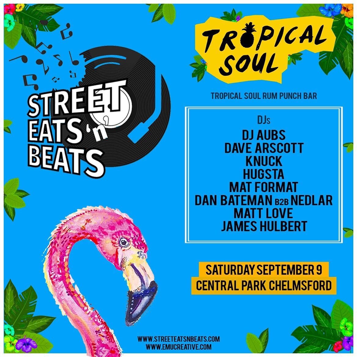 We&rsquo;re very excited to be back at @streeteatsnbeats_festival with our @tropicalsouluk rum bar for another great year! 

Some of the best local DJs will be gracing the decks all day and evening. 

#chelmsford #event #rumbar #eatstreetsnbeats #ess