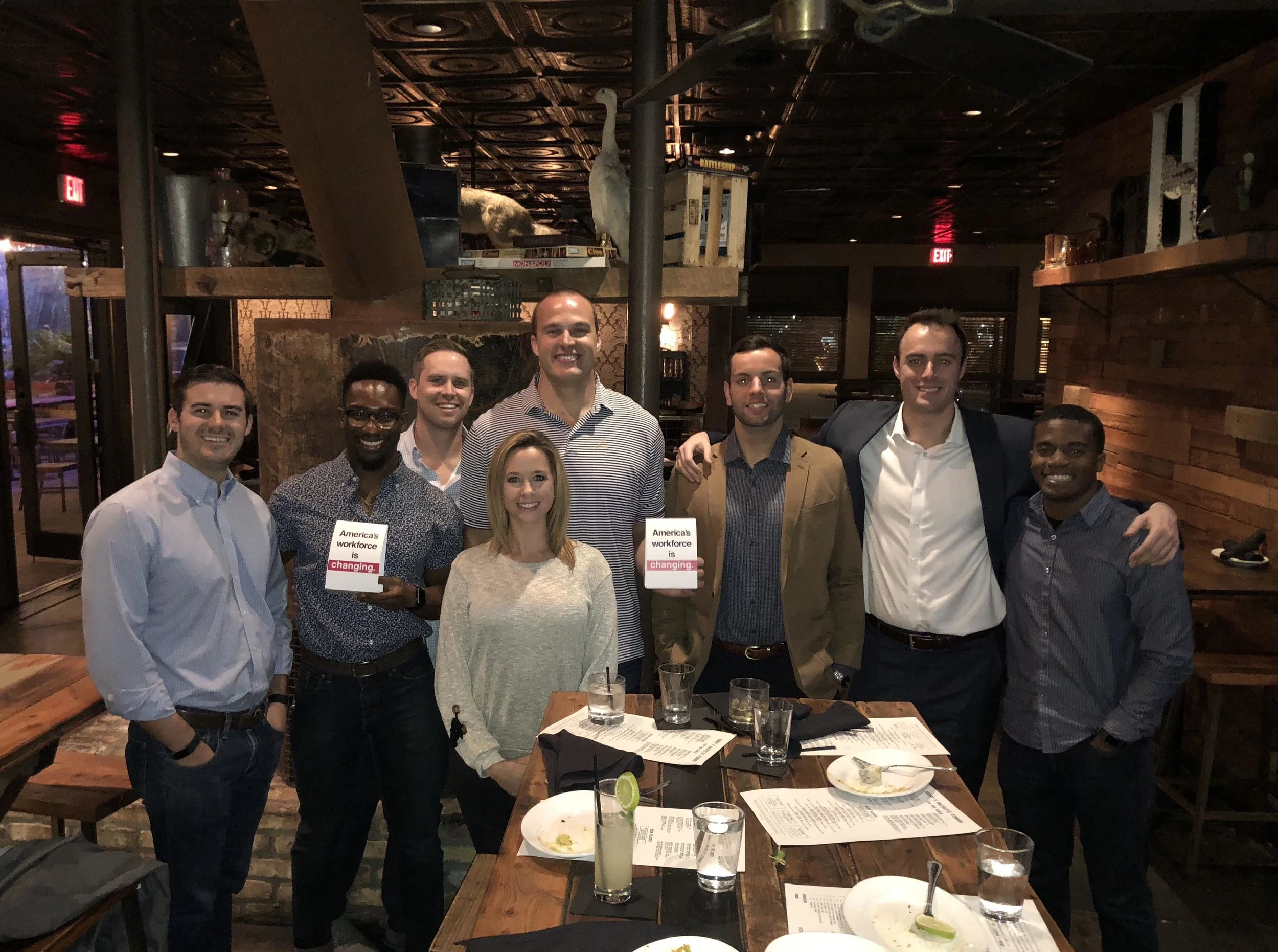 Chris Amaefule- Regional Chair for TOLA at PFP, gathered some close friends for a photo-op after PFP’s first Dallas Networking Event