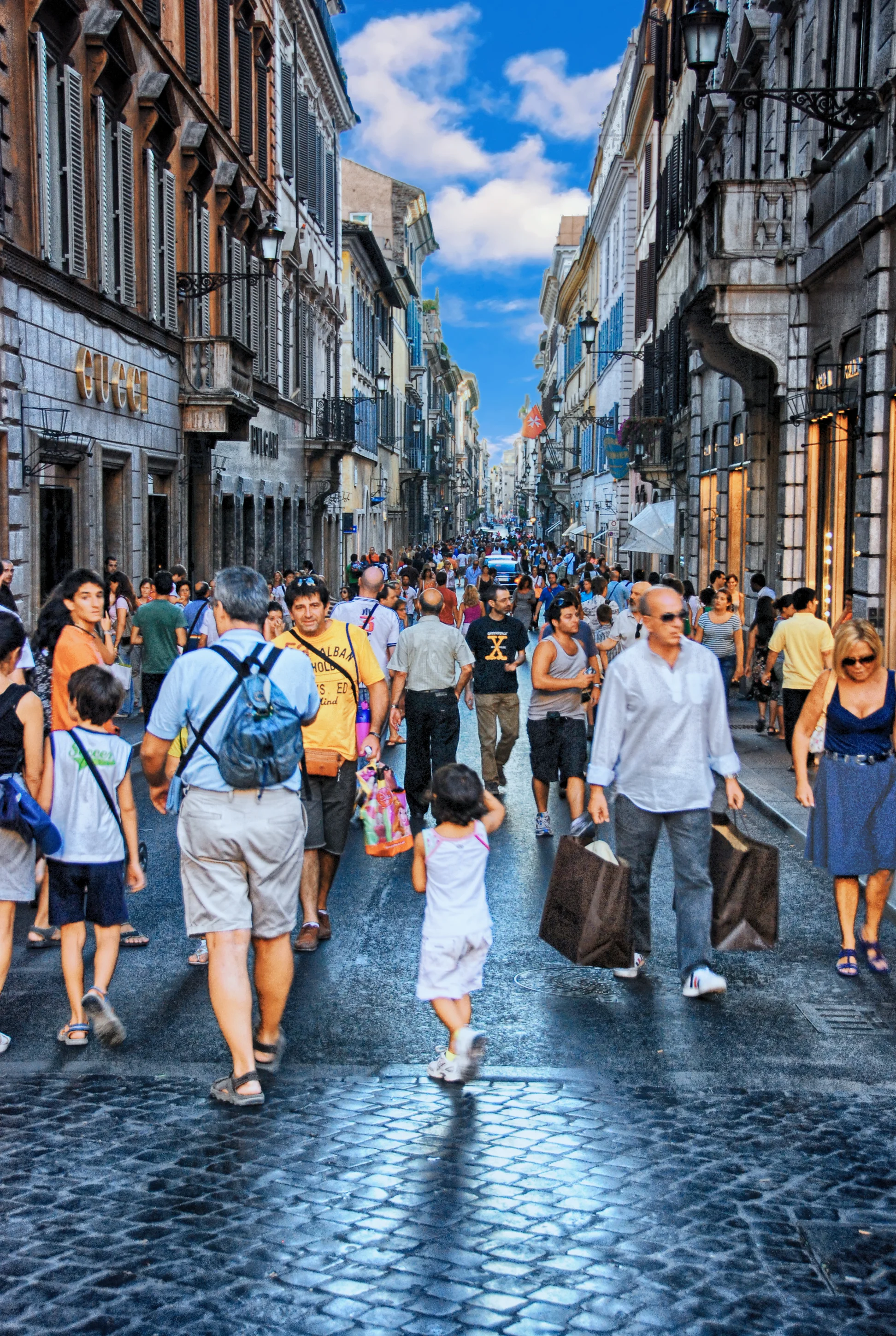 Shopping in San Remo, Italy