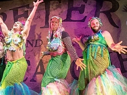 Matthew Wilkas (left), Peacock and Michael Mendez