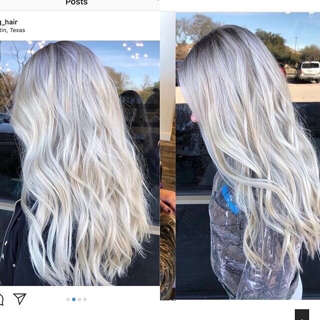 Shout Out to local Austin salon @blondefaithsalon and @spg_hair 🤩 My girl brought her the pic on the left.. hers is on the right! Turned out exactly the same!  Thank You!💁🏼&zwj;♀️ #blondefaithsalon #supportlocal #blondehair #atxhair #atxsalon #aus