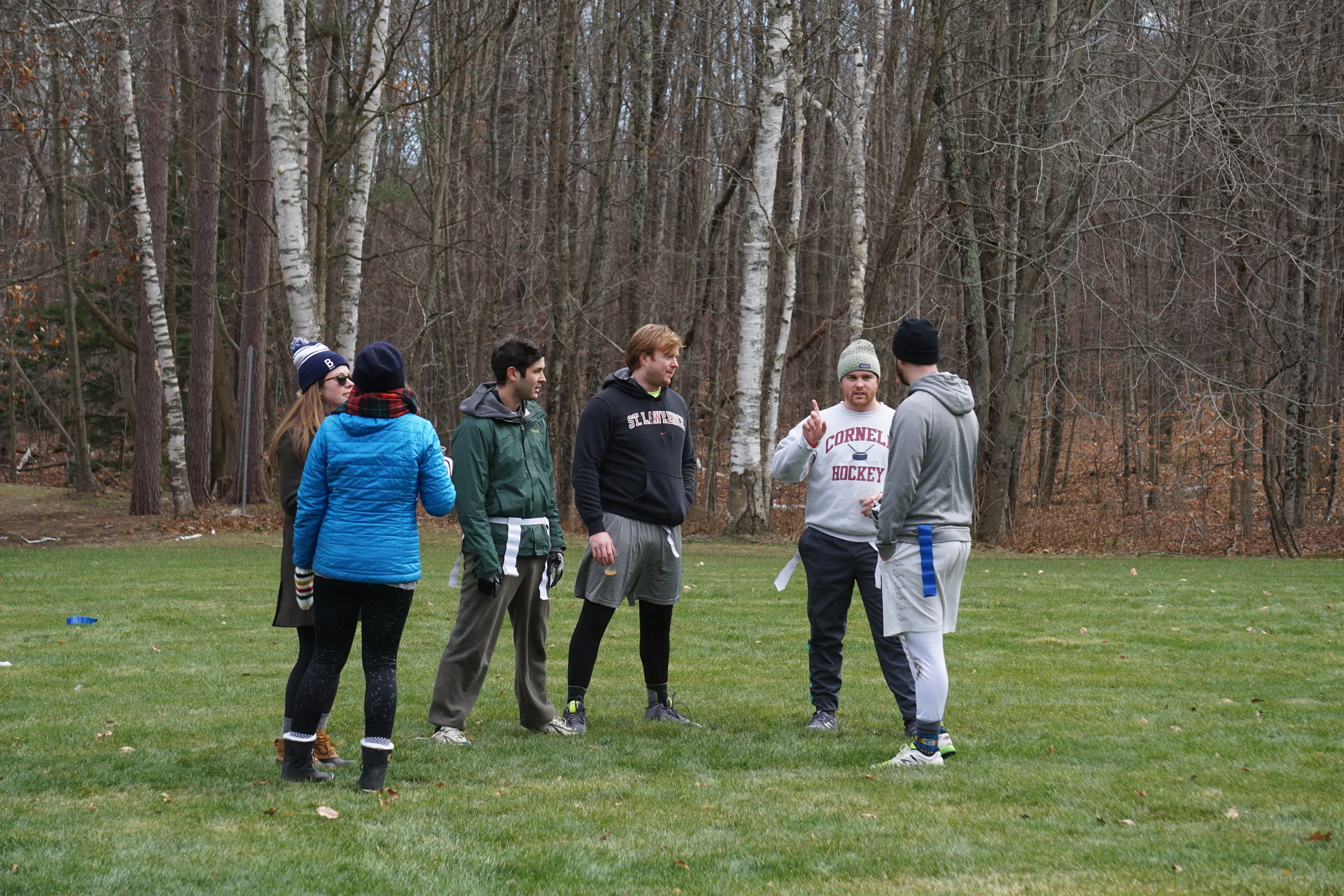 The St. Lawerence crew has a pow-wow.