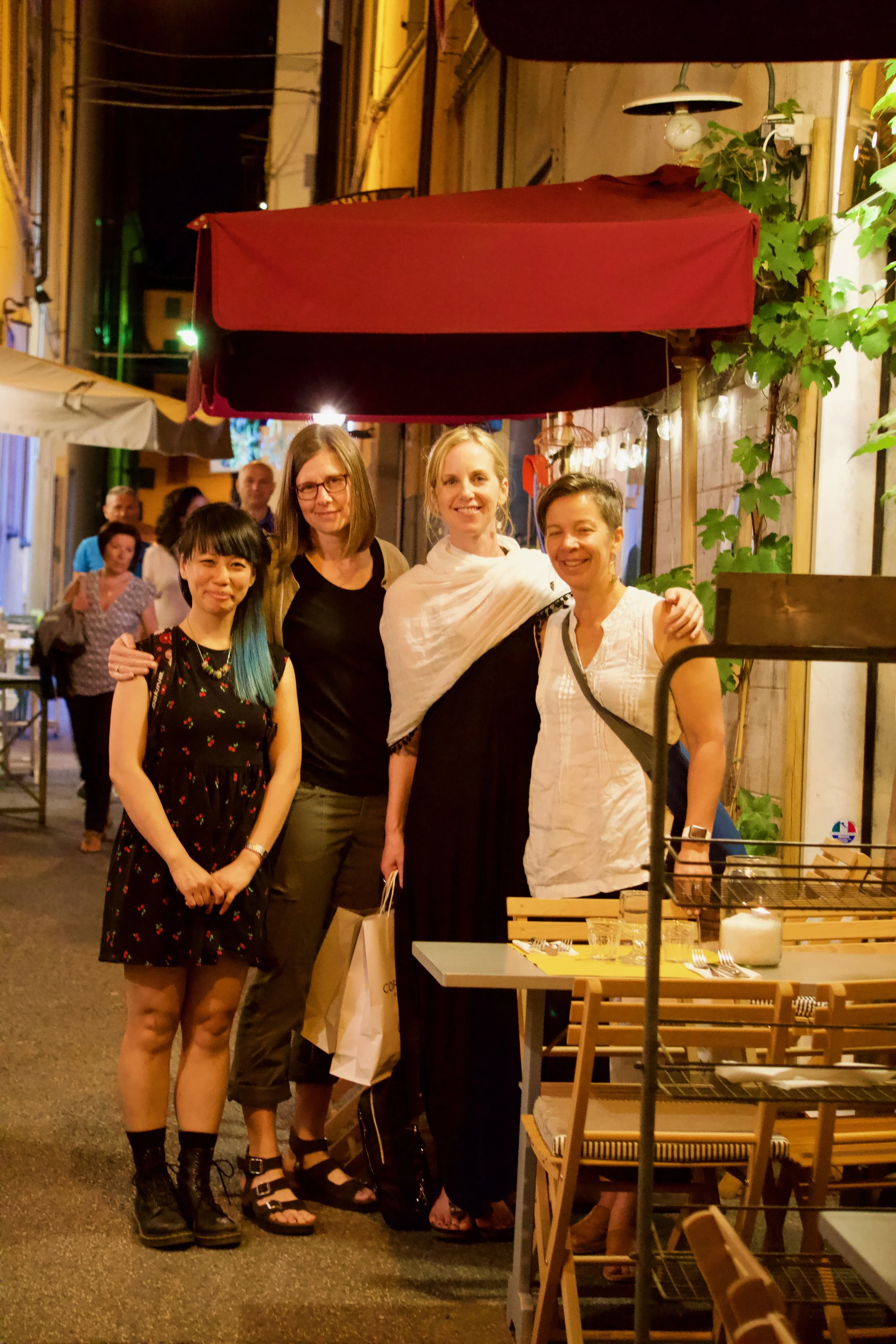 My dinner companions minus one after an amazing Italian dinner at Pinocchios.