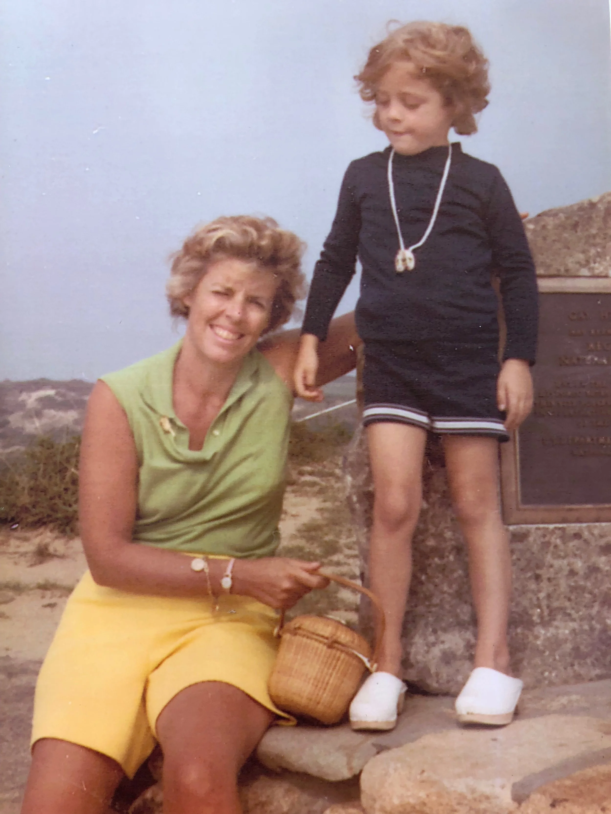 My mother and me in Martha’s Vineyard @ 1969. Somewhere are teenagers who ditched us.