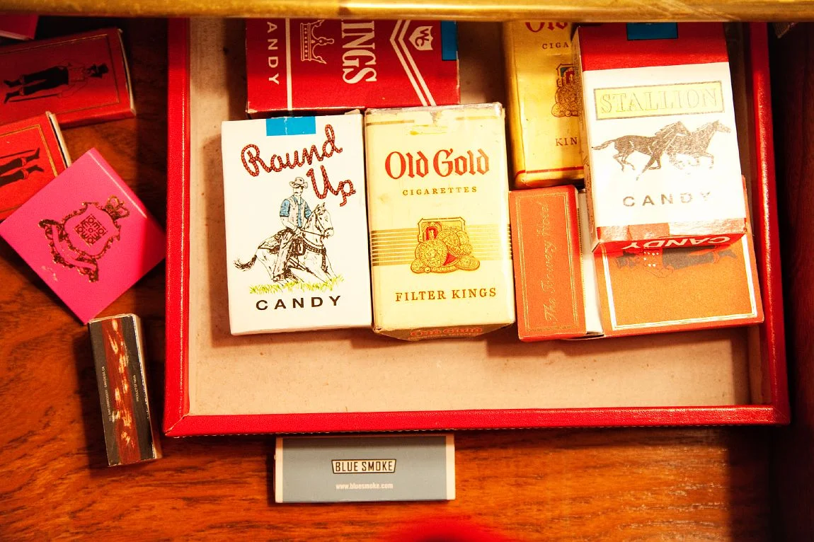 As a recovering cigarette aficionado I LOVE this. I smoked many a candy cigarette as a child with my grandmother at Shraffts Ice Cream Parlor in Scarsdale, NY. Photo by The Selby