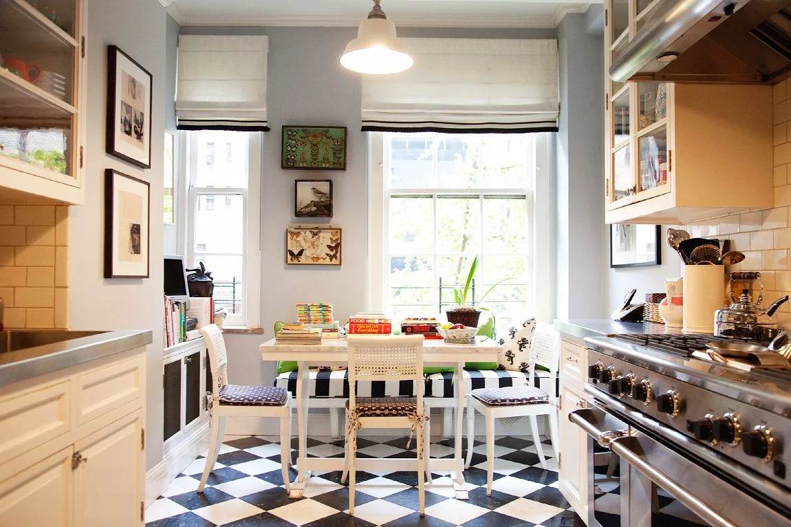 Don’t you want to hang out in this kitchen???? I always get drawn into the details of family life. I too have a TV in my kitchen in Vermont. It keeps me company while I create masterpieces or sit and have a cup of tea. Phone, cookbooks, I love it all. photo by the Selby