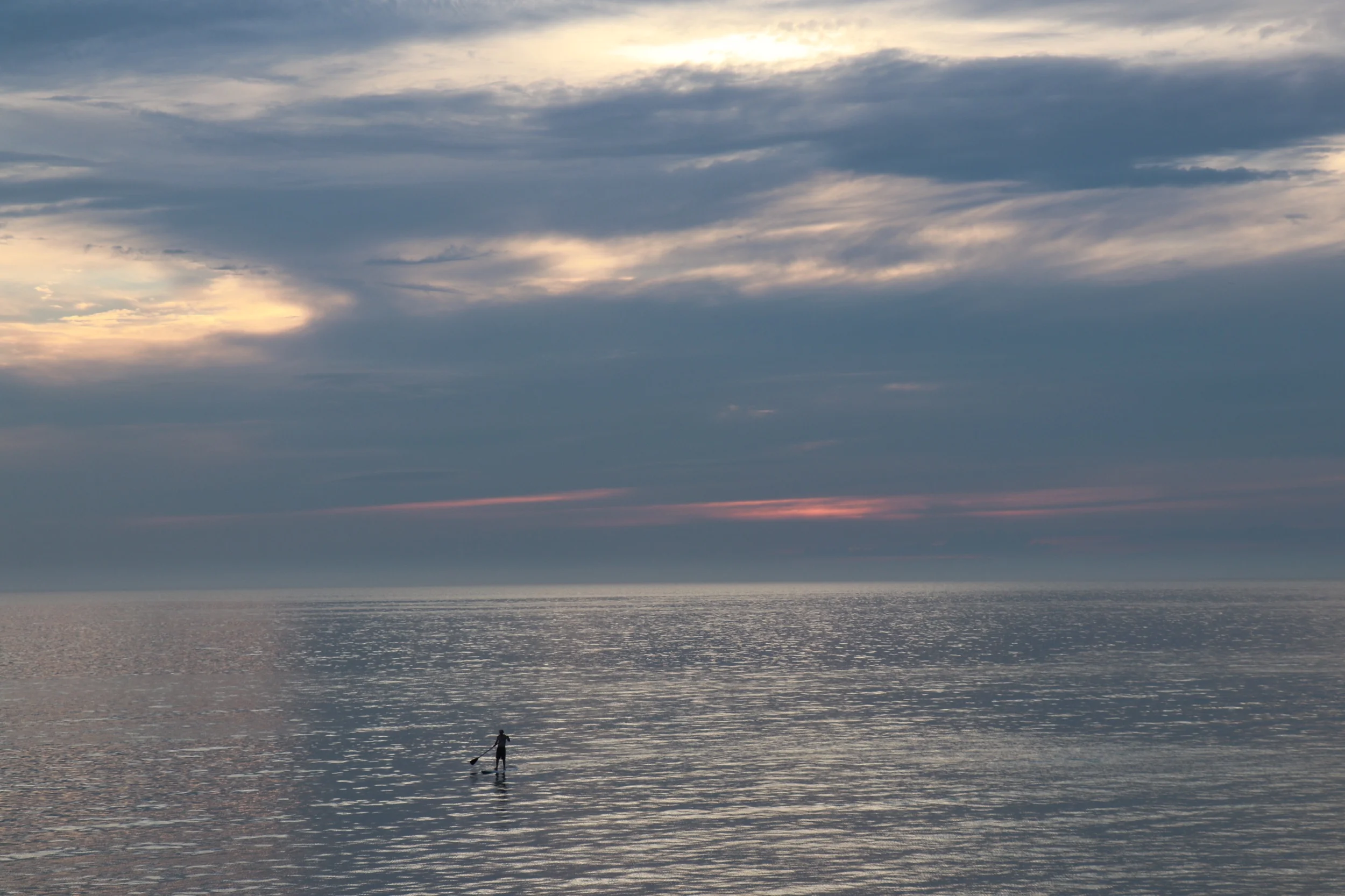 Donald on his sunset paddle.