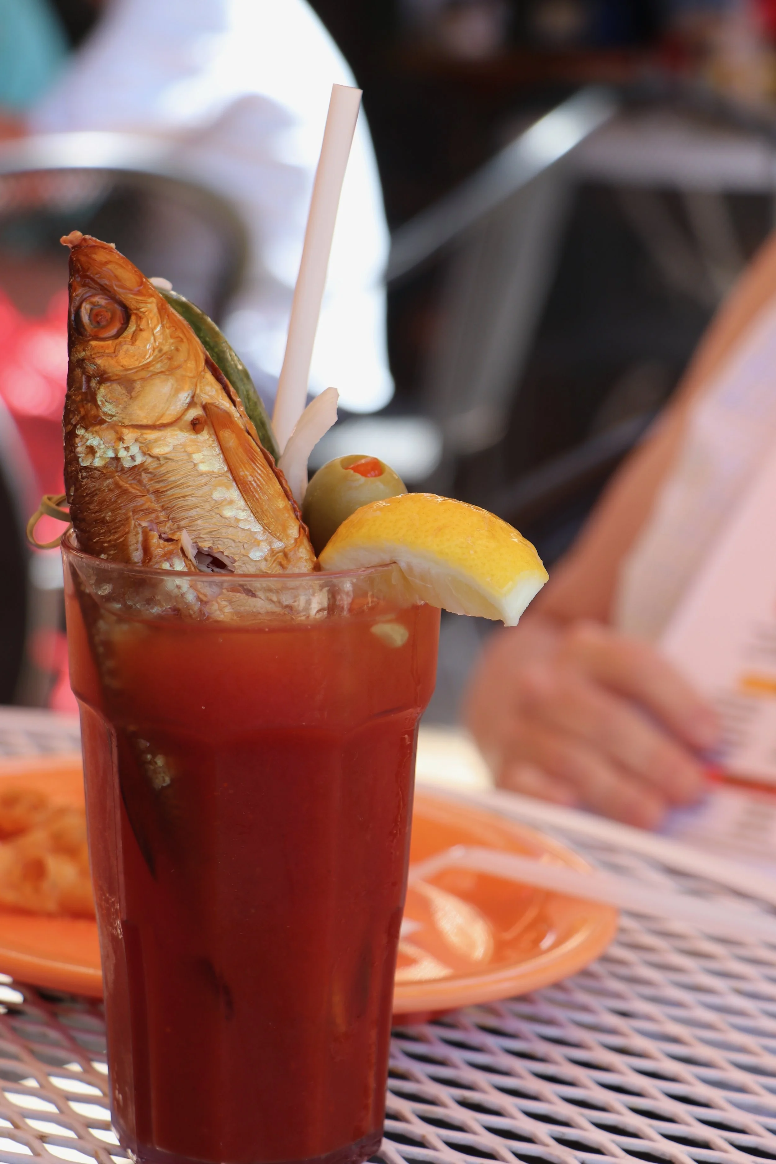 After visiting the craft fair in Glen Arbor, we headed to Leland for lunch. Aunt Alice sat down and promptly ordered THIS. Some of us were afraid….
