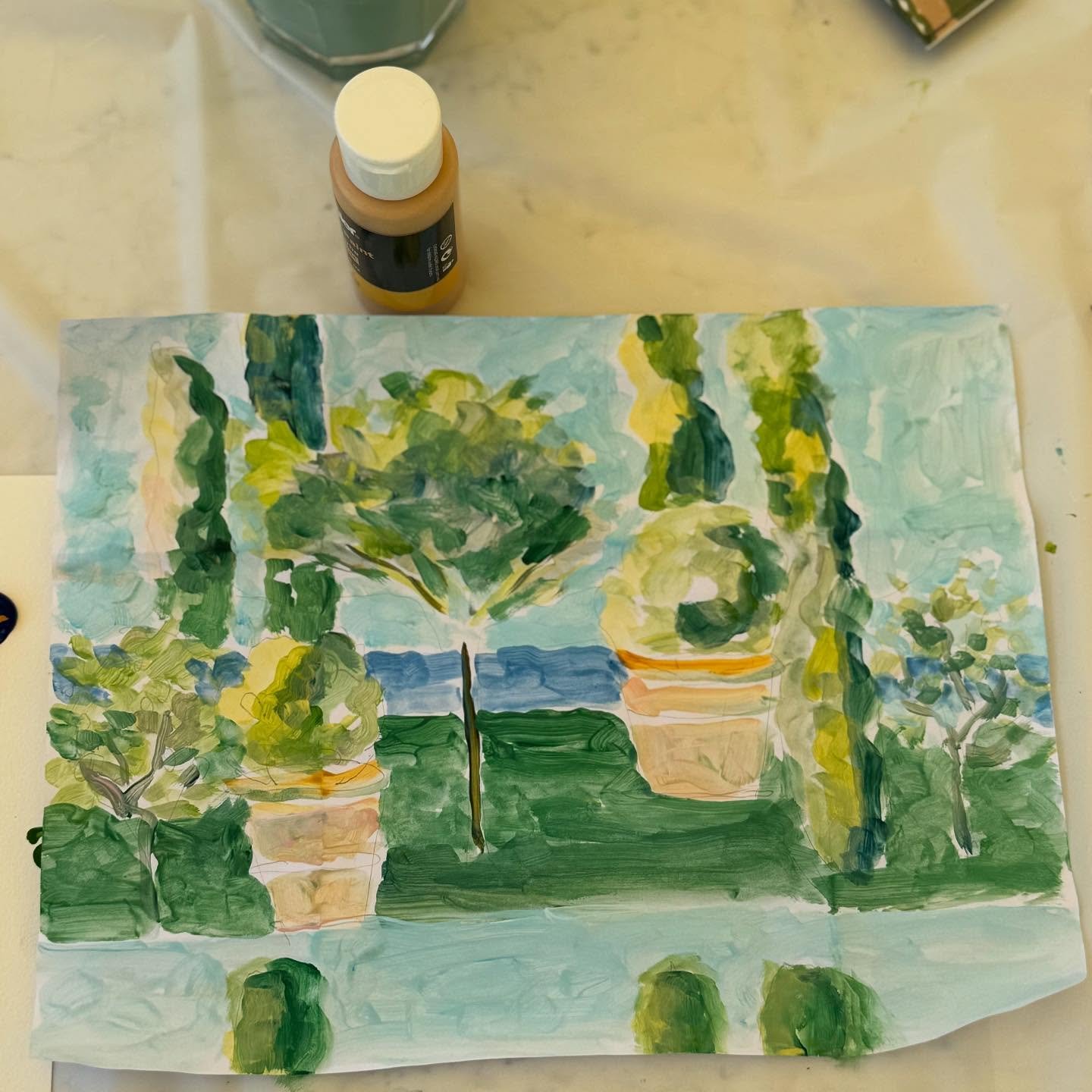 @nellrevelsmith painting at the villa is a dream come true for @theislandhoppertrips