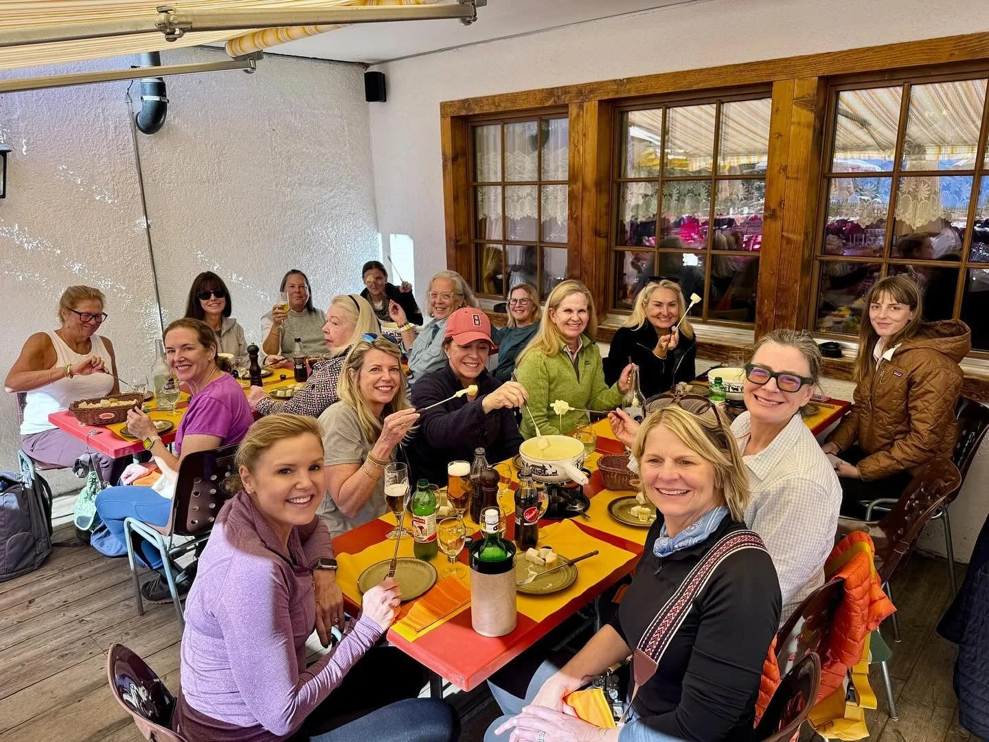 Fondue party in the alps!! Photo @goodharbormary